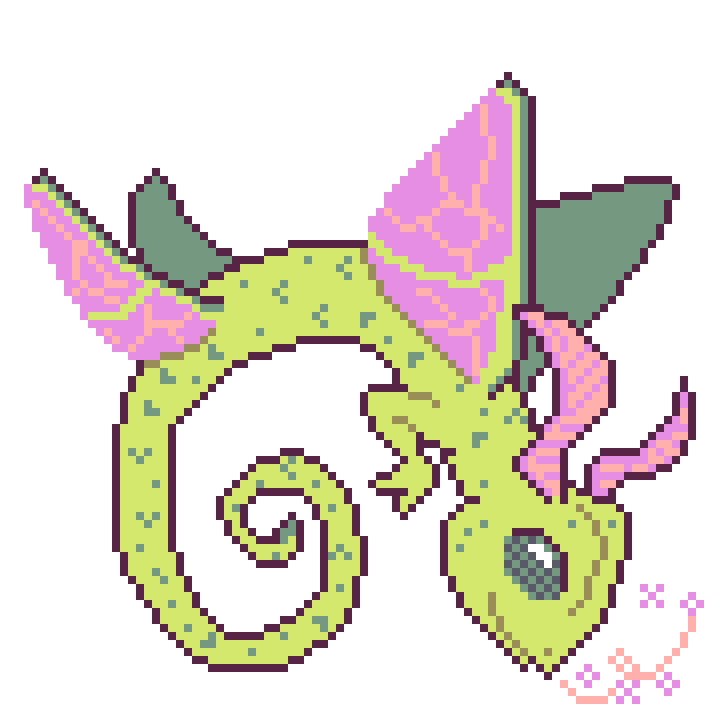 A Fae Dragon I created using Aseprite